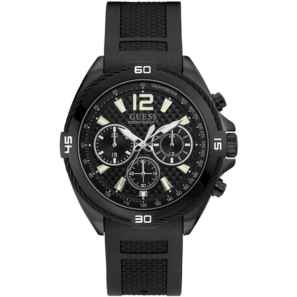 Guess Surge 47mm Black Dial Watch For Men-W1168G2
