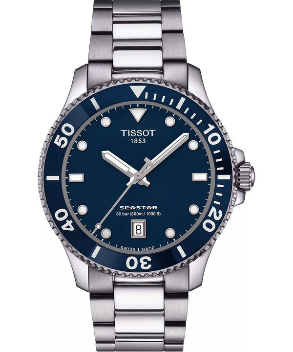Tissot Seastar 1000 Quartz Silver Stainless Steel with Blue Dial Watch for Men-T120.410.11.041.00